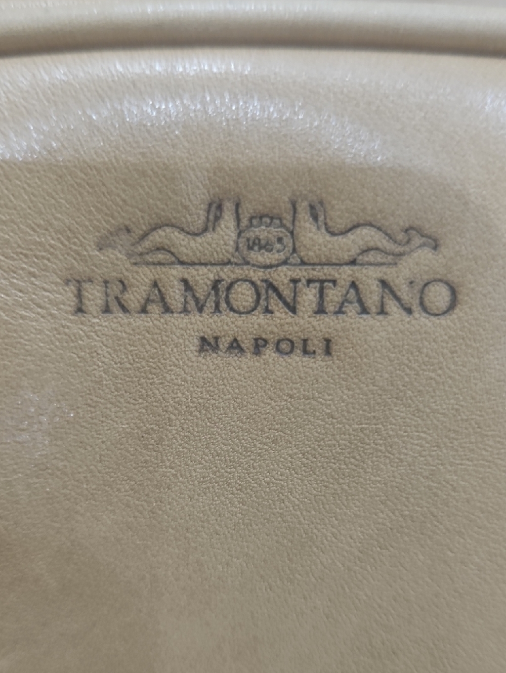 Tramontano Napoli Leather Luxury Carry On in Light Tan